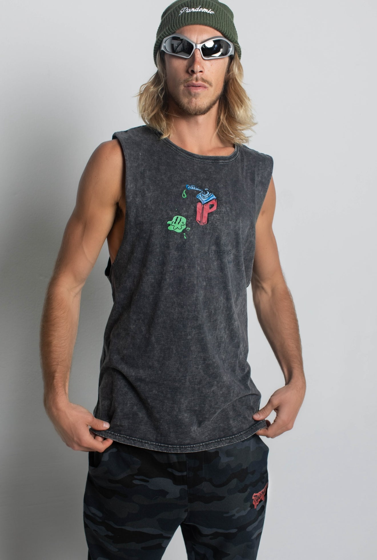 All Gas No Breaks Tank Top in Ash