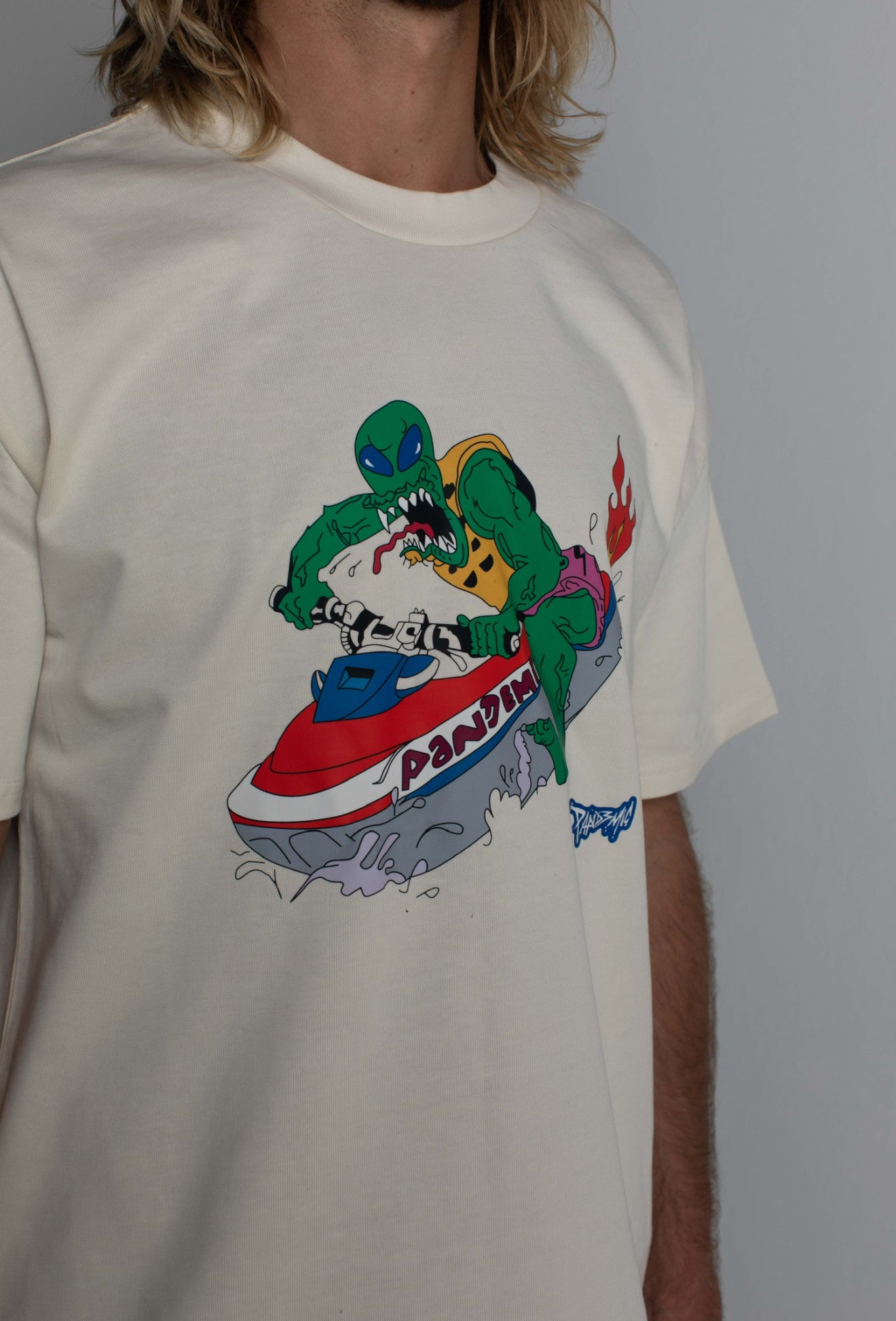 Miami Invasion Tee in Bone