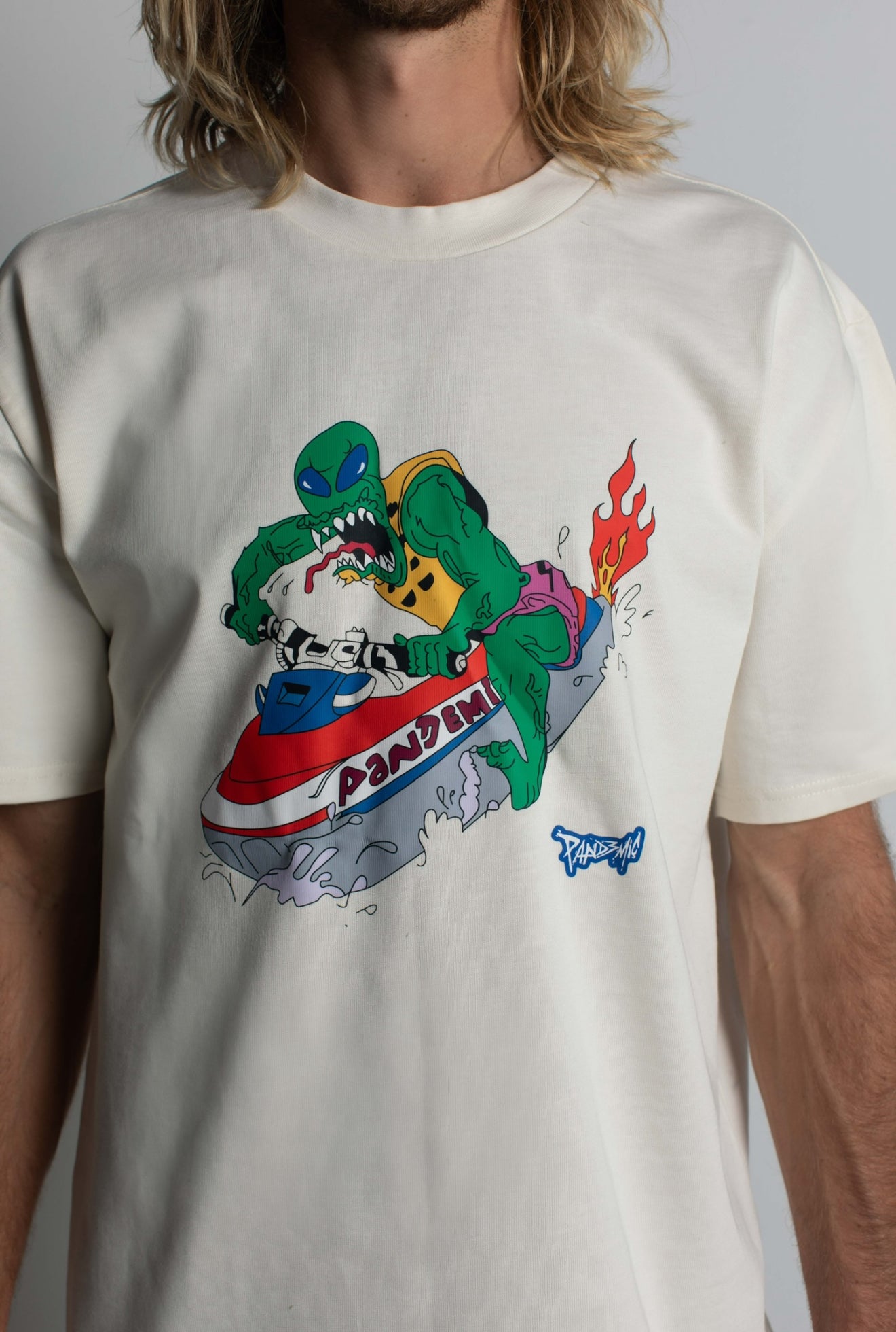 Miami Invasion Tee in Bone