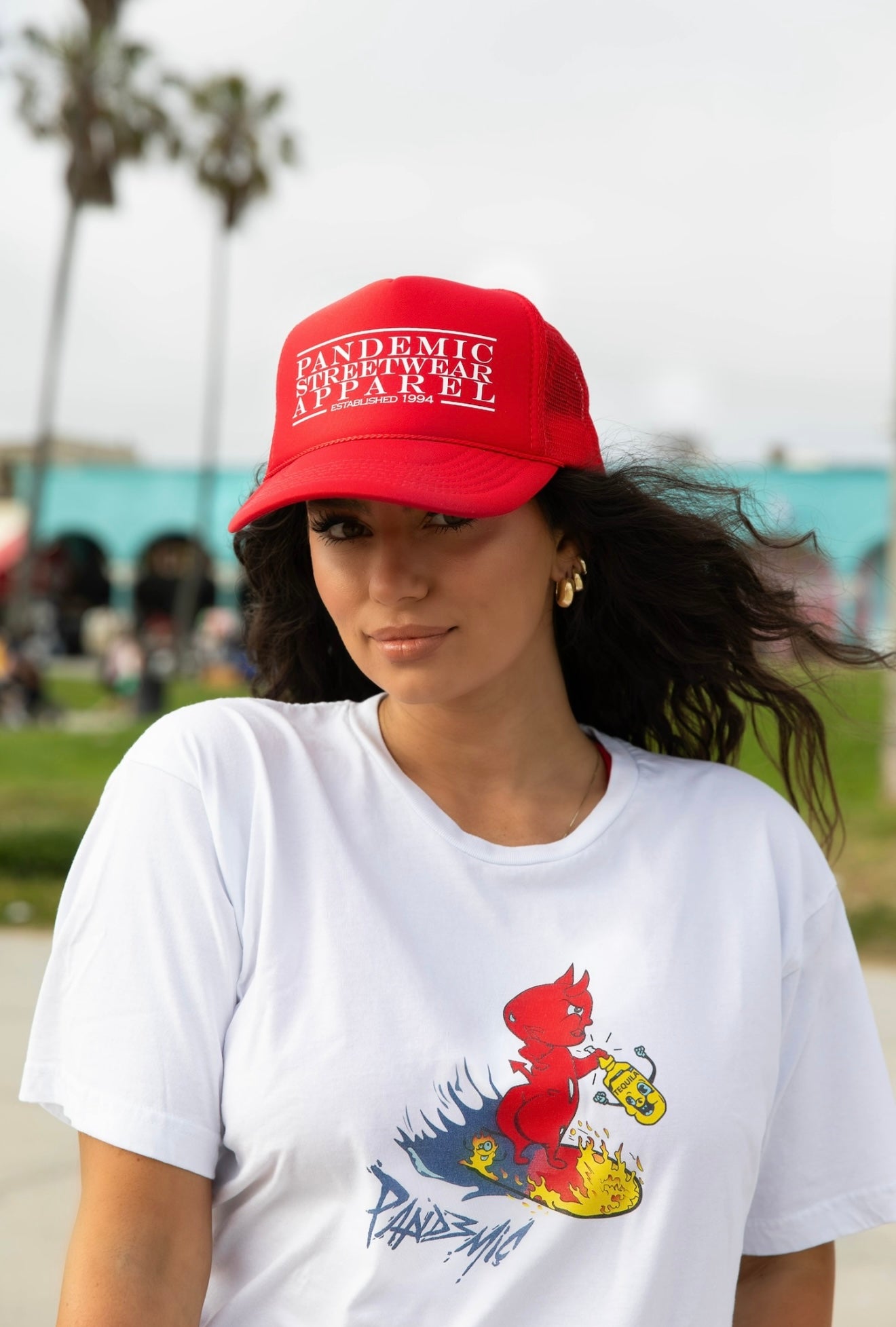 Pandemic Apparel Trucker Hat Red