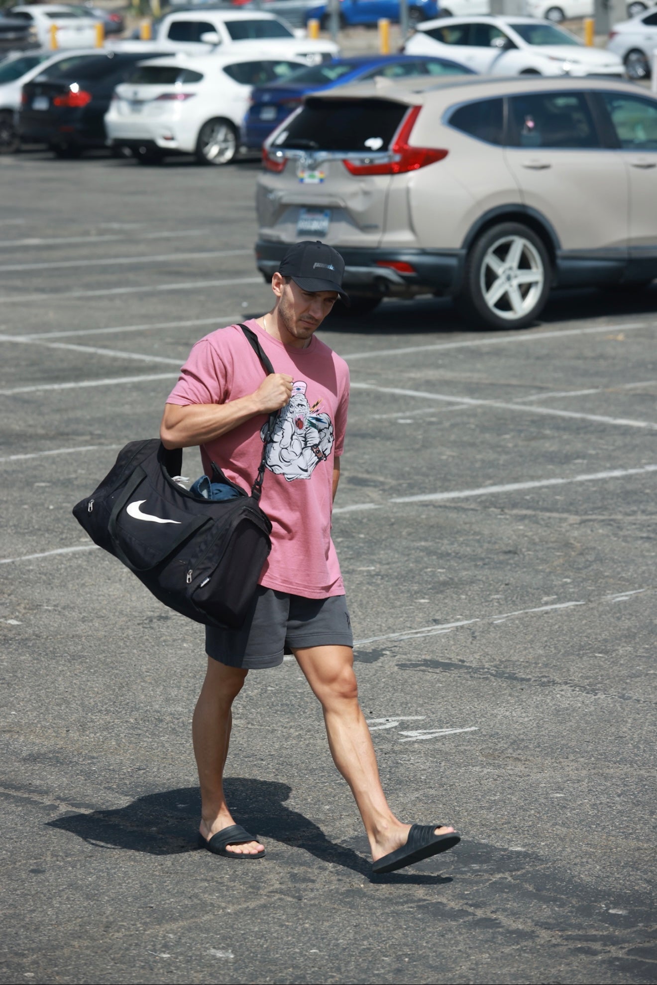 Relax Faded Track Shorts in Ash