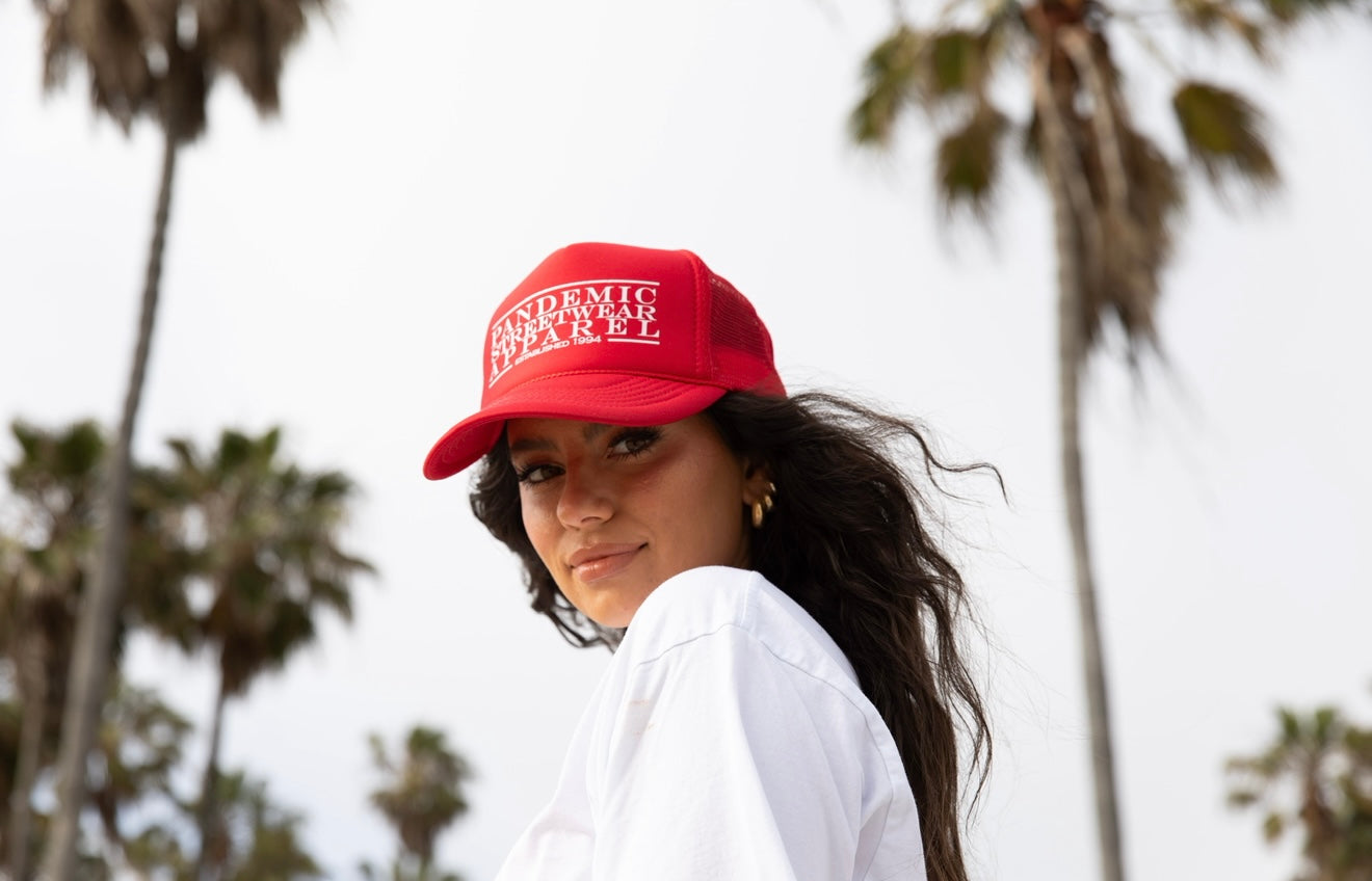 Pandemic Apparel Trucker Hat Red
