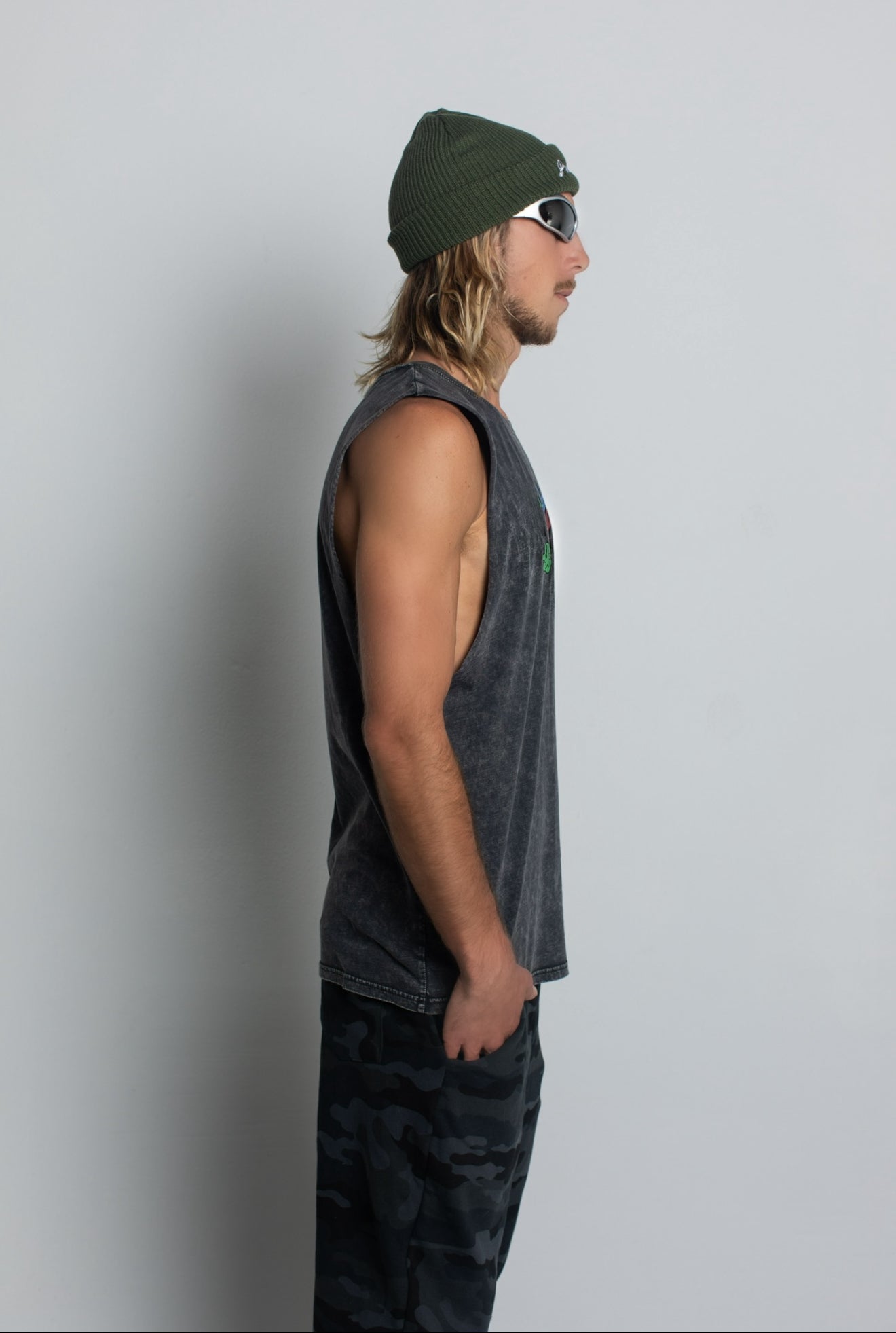 All Gas No Breaks Tank Top in Ash