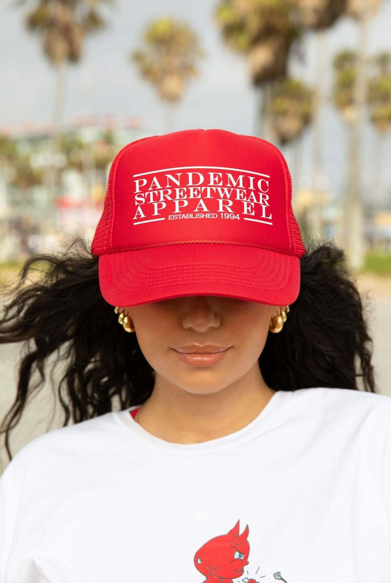 Pandemic Apparel Trucker Hat Red