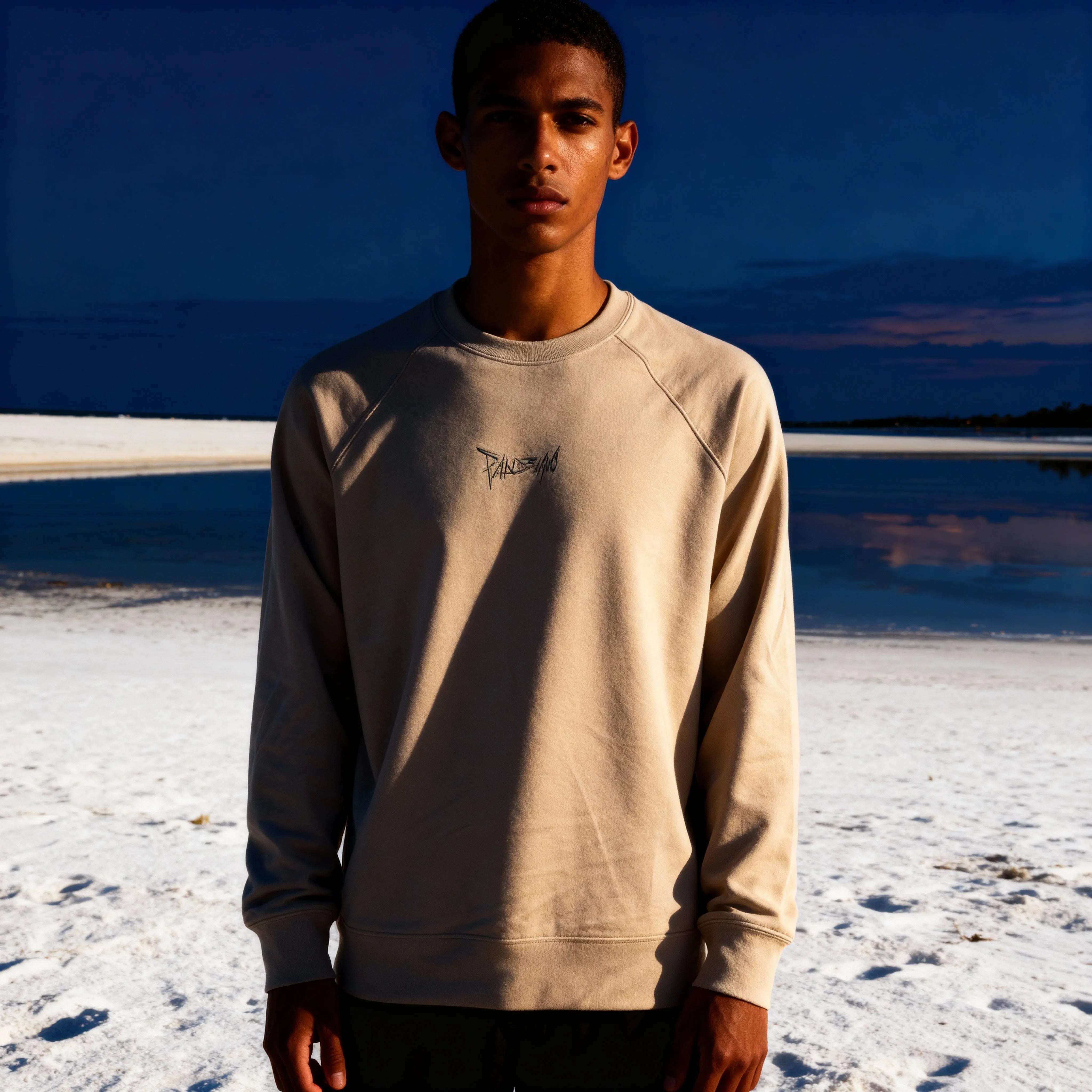 Loopback Terry Crewneck Sweatshirt in Sand