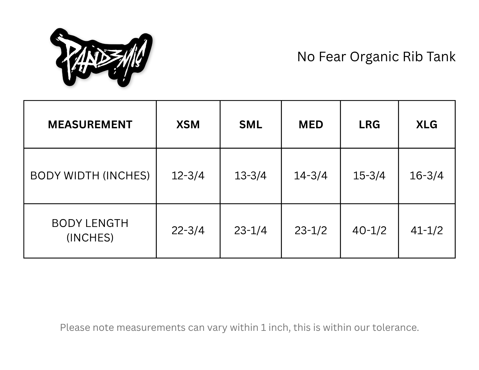 No Fear Organic Rib Tank in Bone