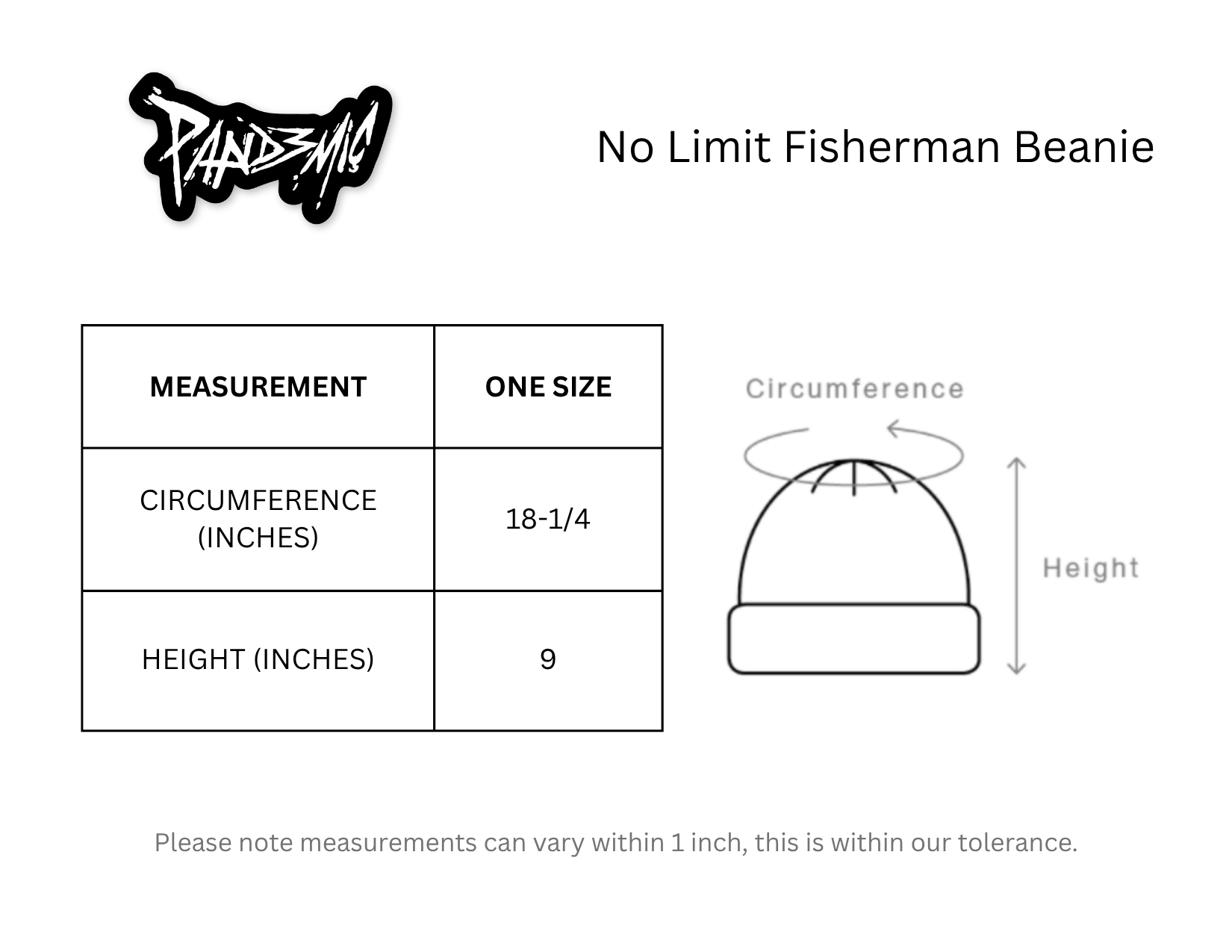 No Limit Fisherman Beanie in Bone