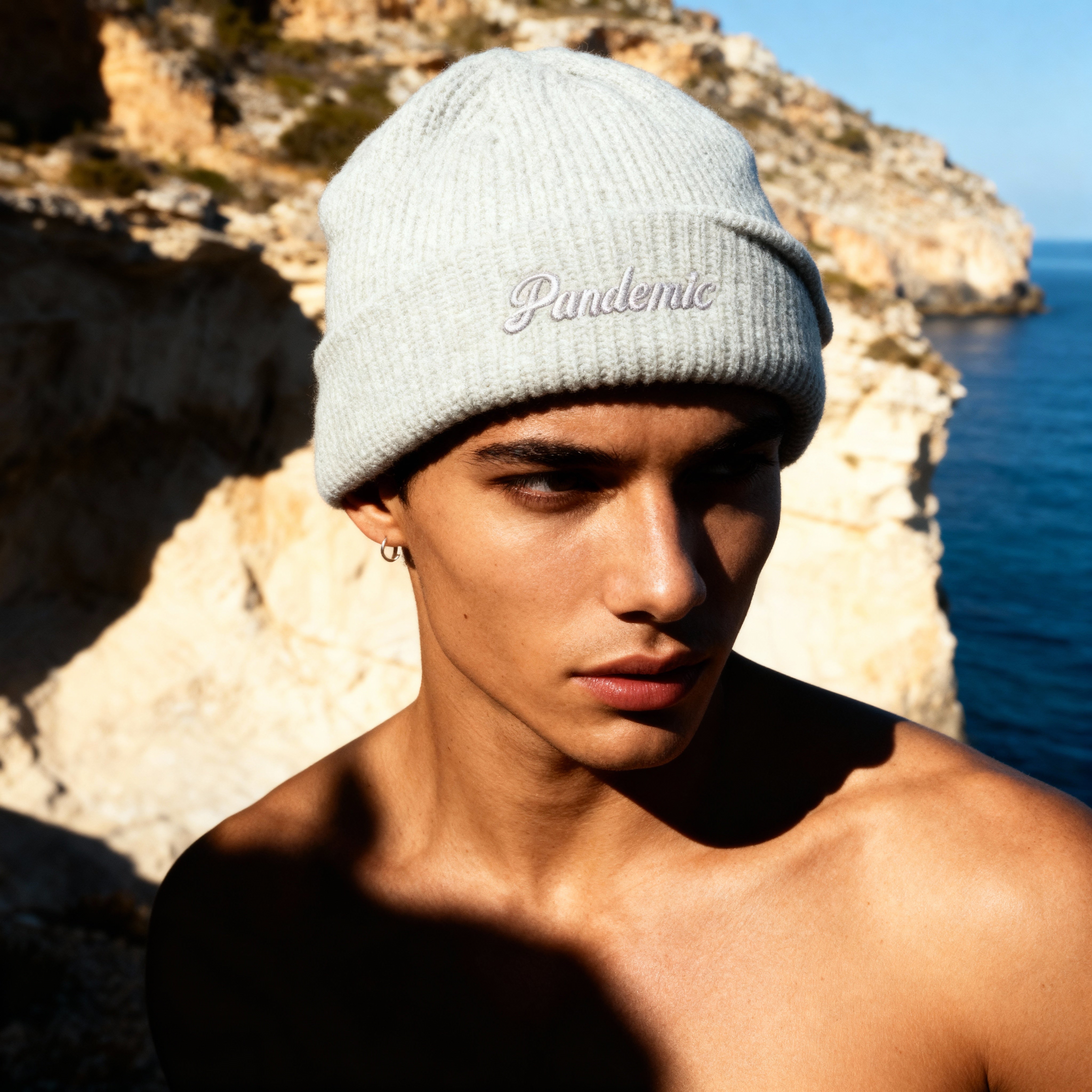 No Limit Fisherman Beanie in Bone