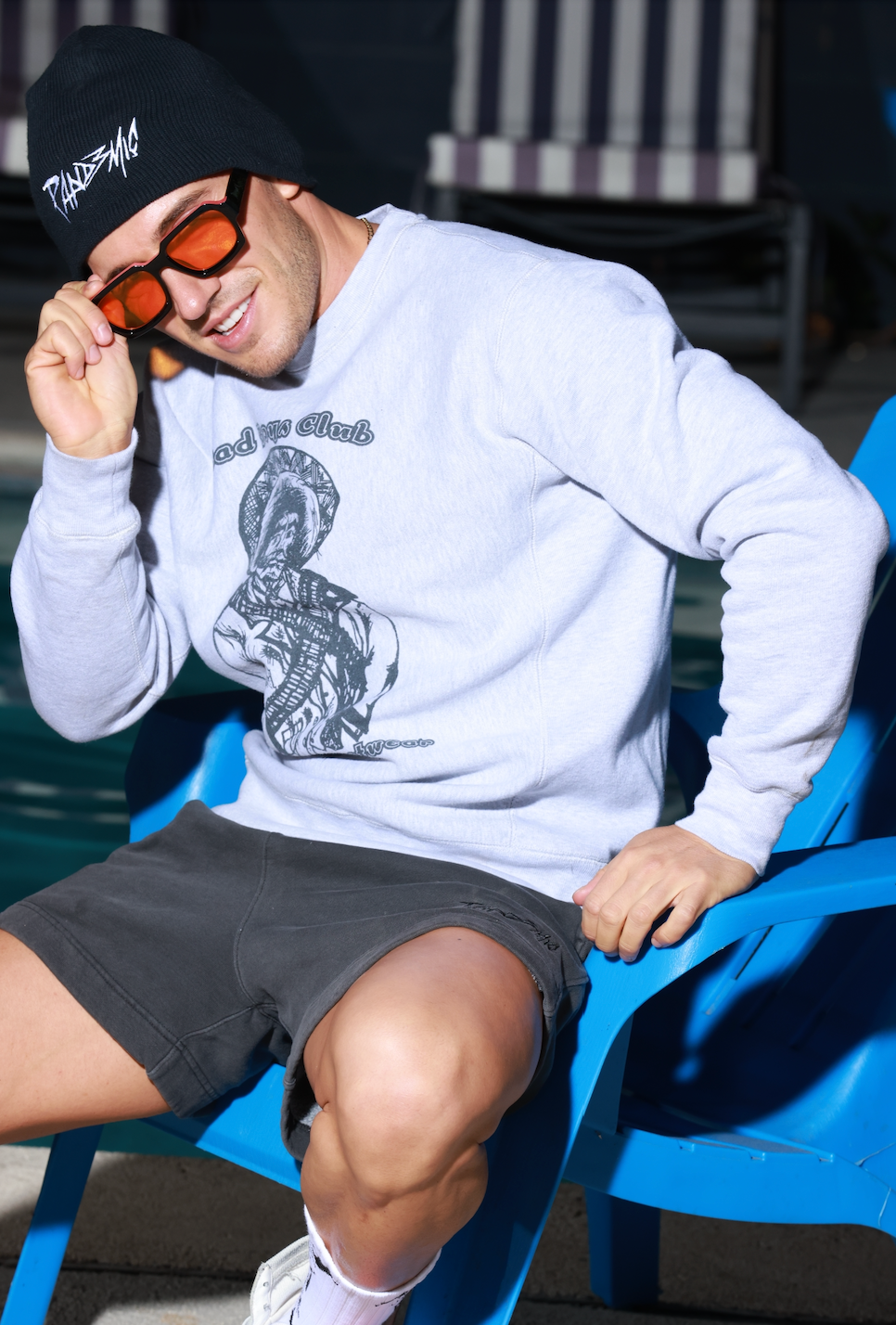 Organic Cotton Beanie in Noir