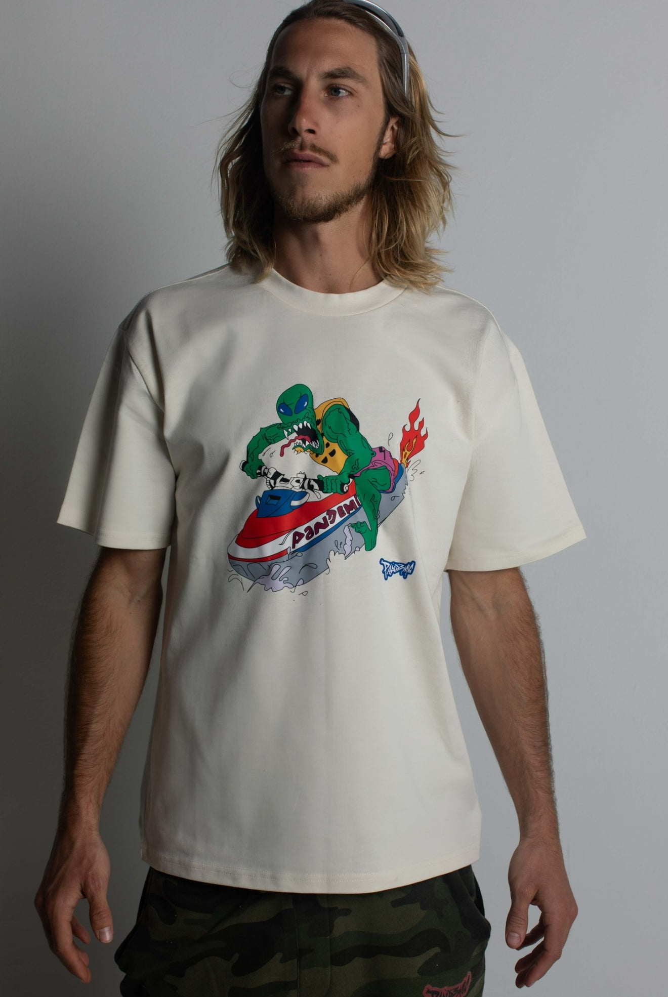 Miami Invasion Tee in Bone