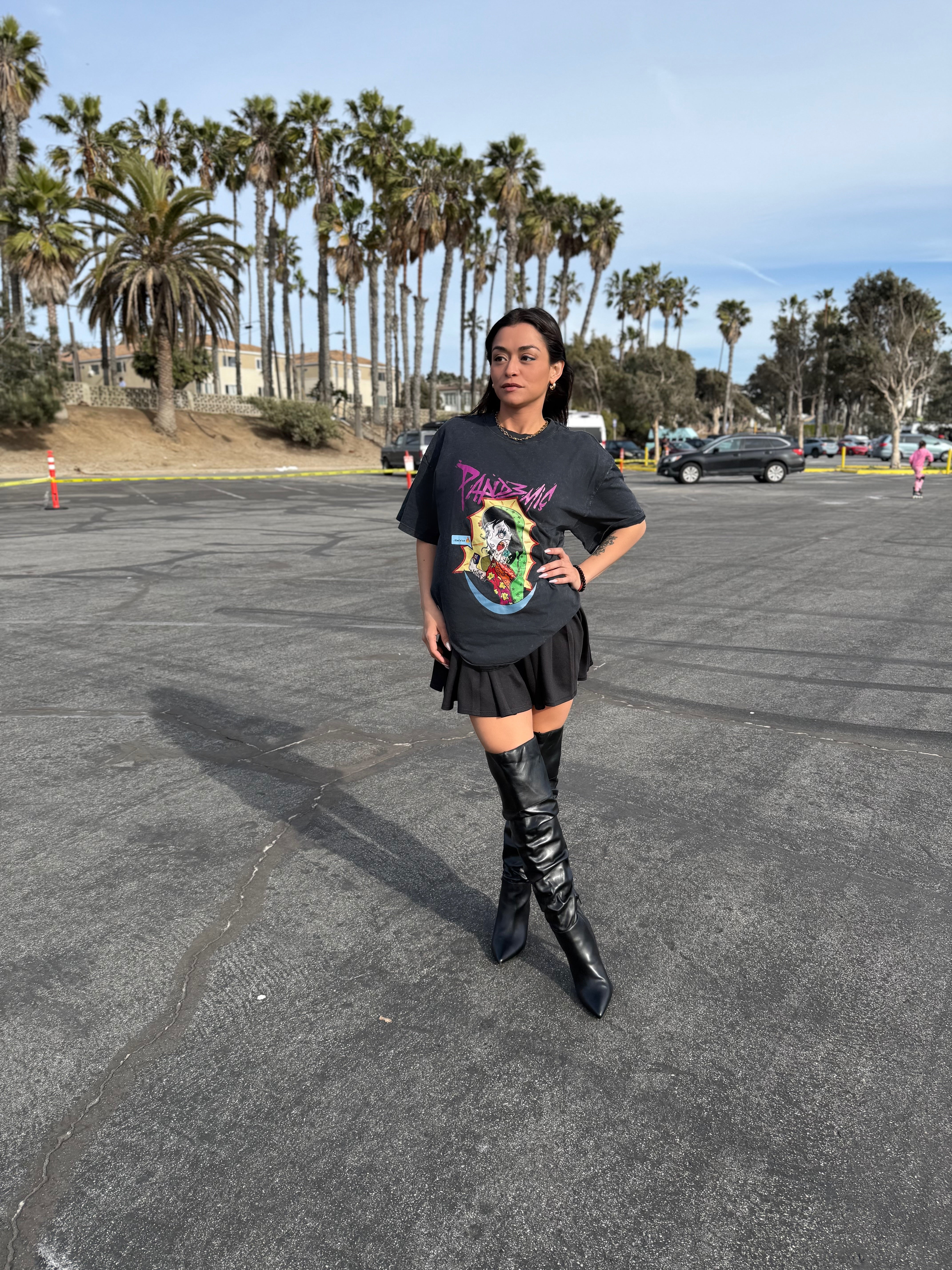 Lupita Gone Wild Stone Wash Heavy Tee