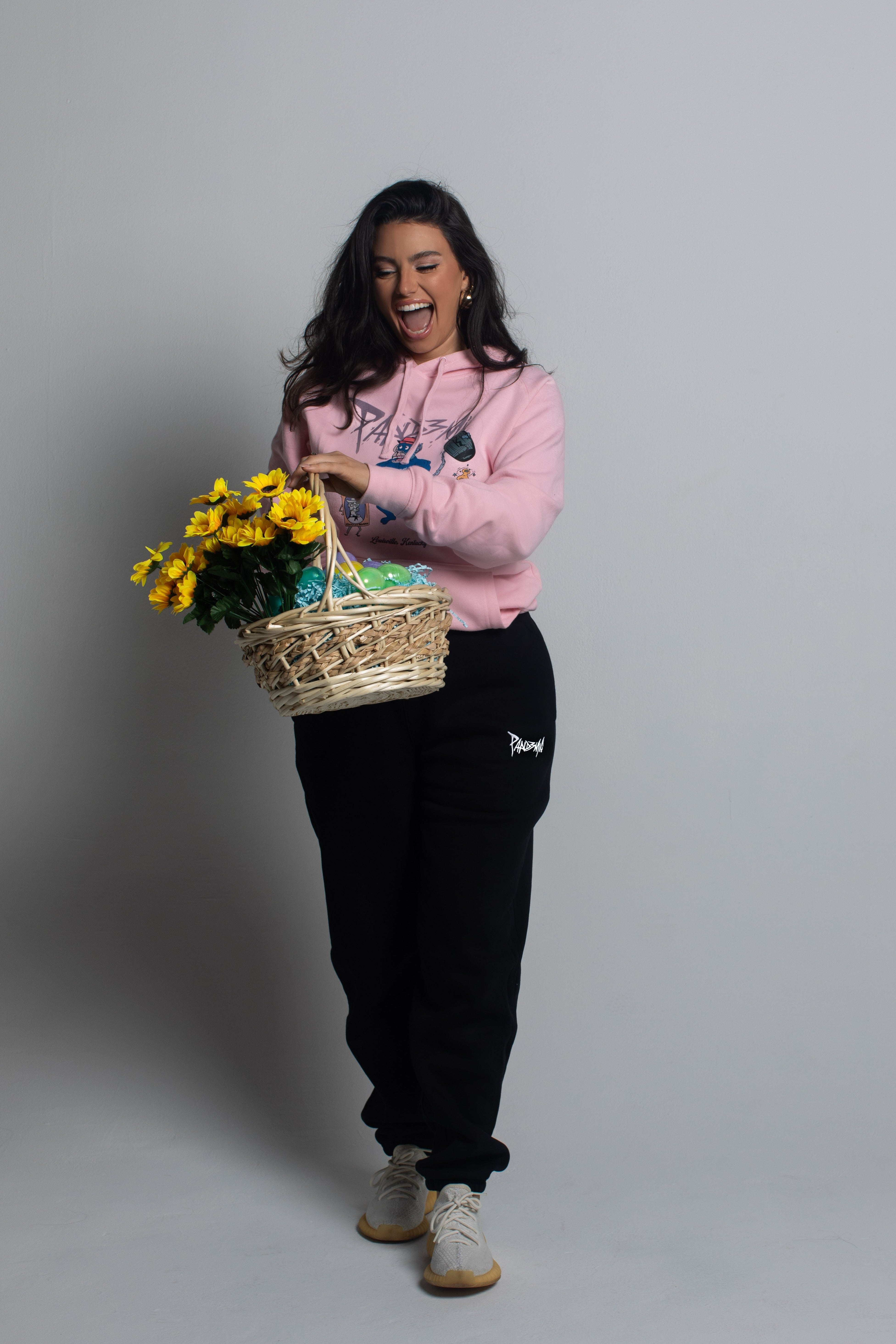 Bourbon Ape Lightweight Hoodie in Light Pink