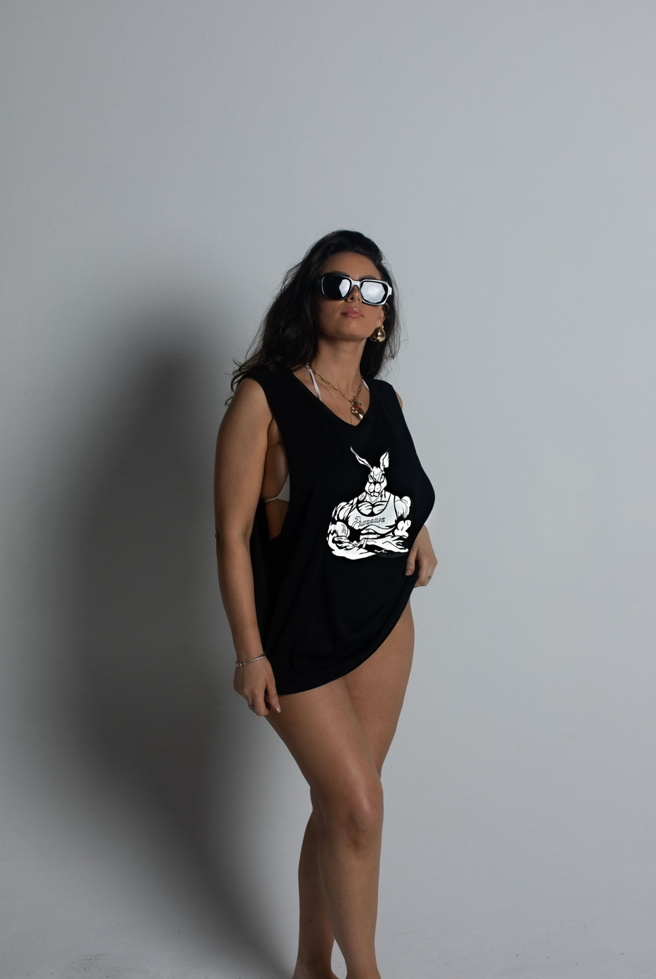 Sedona Jack Rabbit Tank Top in Noir