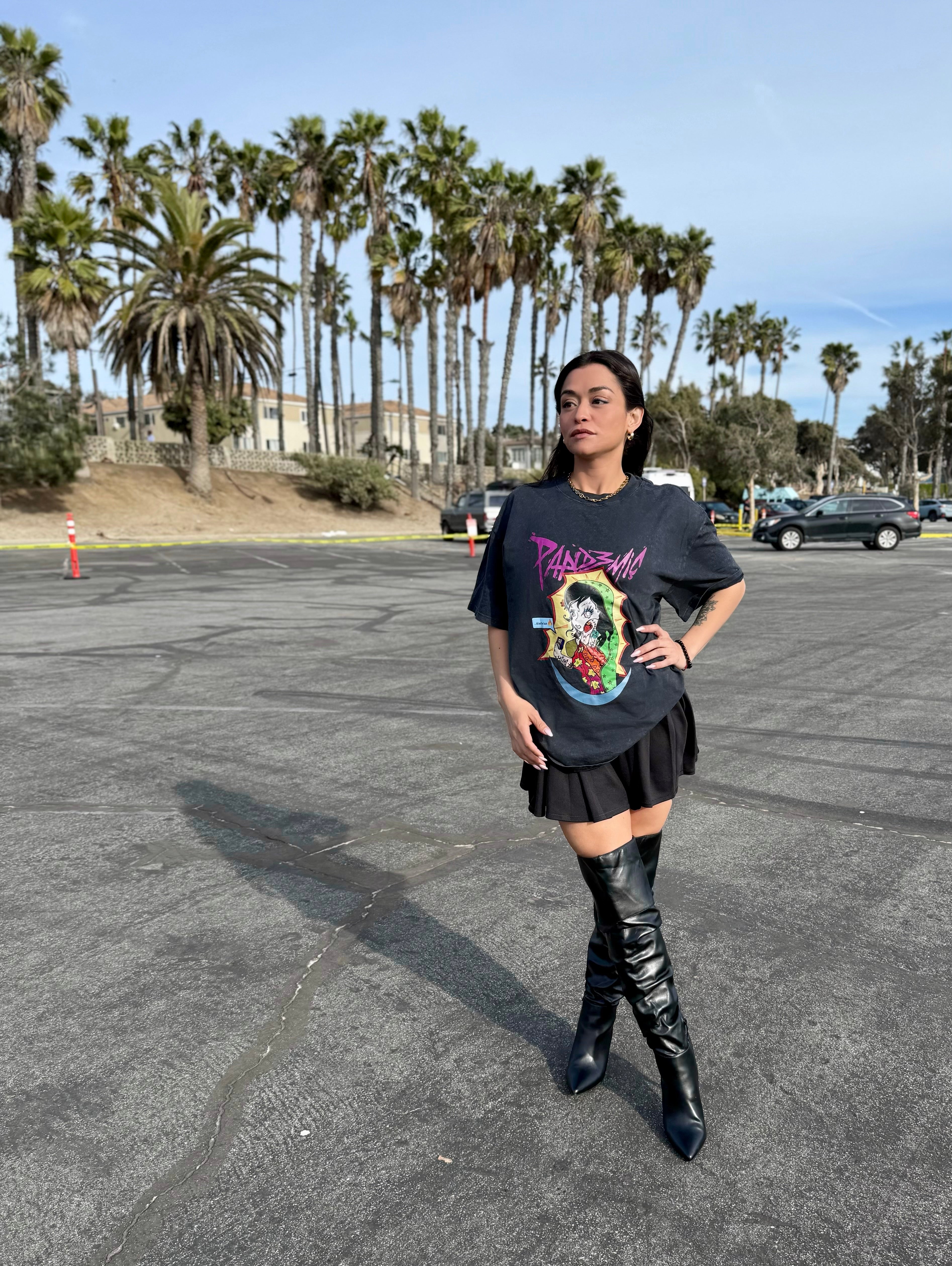 Lupita Gone Wild Stone Wash Heavy Tee