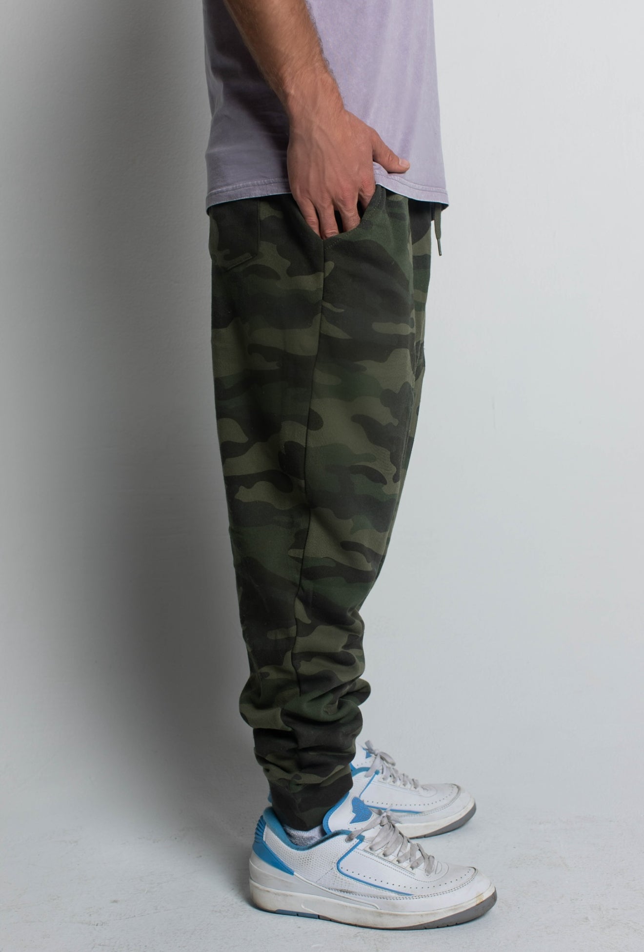 No Fear Camo Joggers in Olive