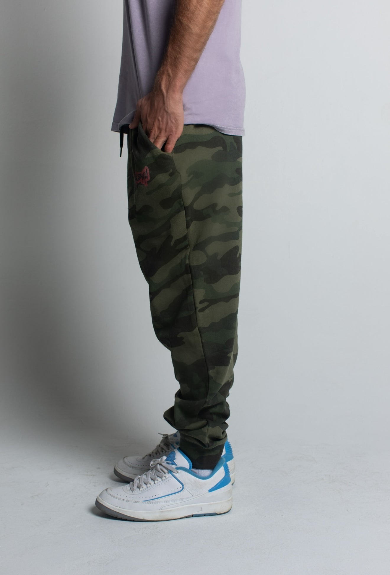 No Fear Camo Joggers in Olive