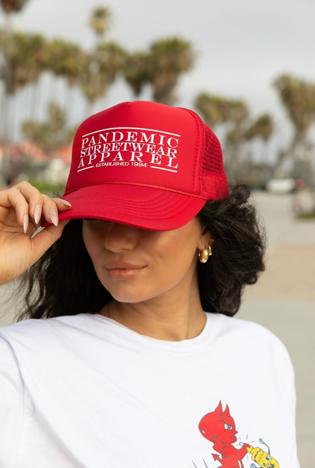 Pandemic Apparel Trucker Hat Red