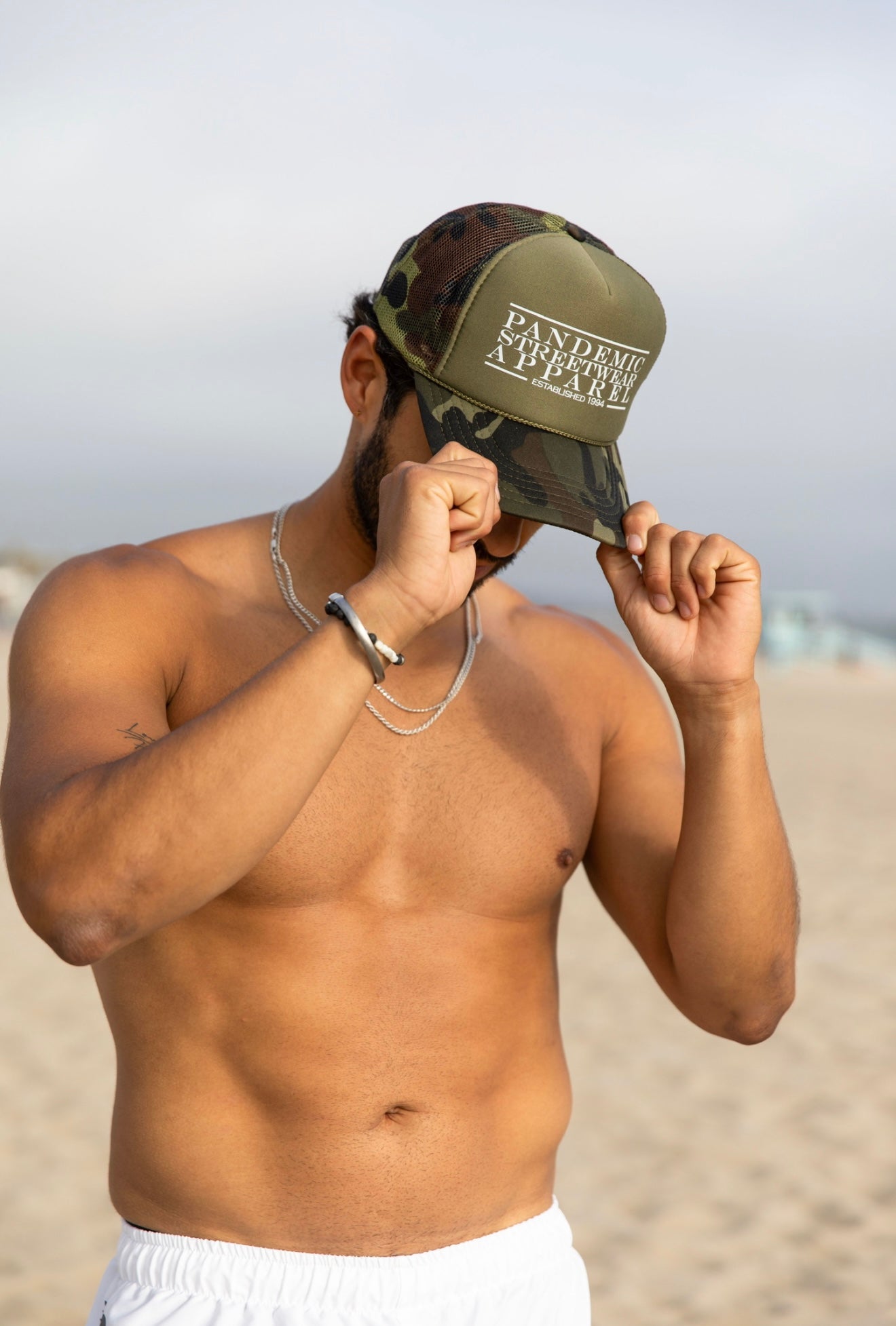 Pandemic Apparel Trucker Hat Camo