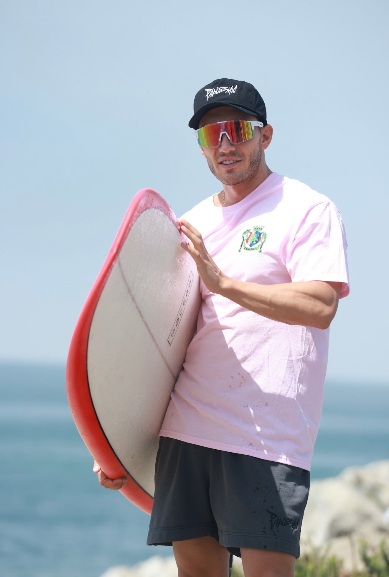 Relax Faded Track Shorts in Ash