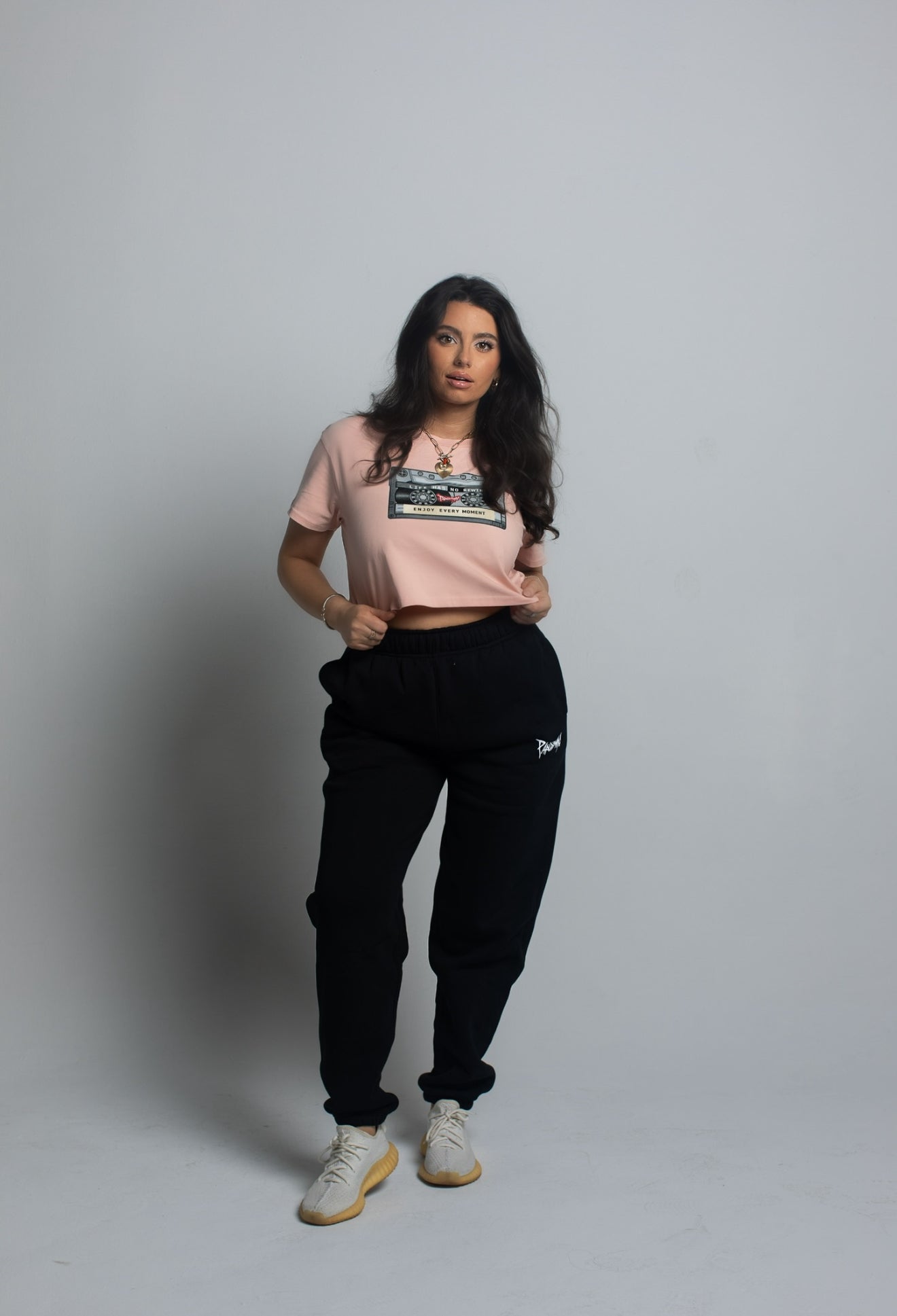 Vintage Cassette Crop Top in Classic Pink