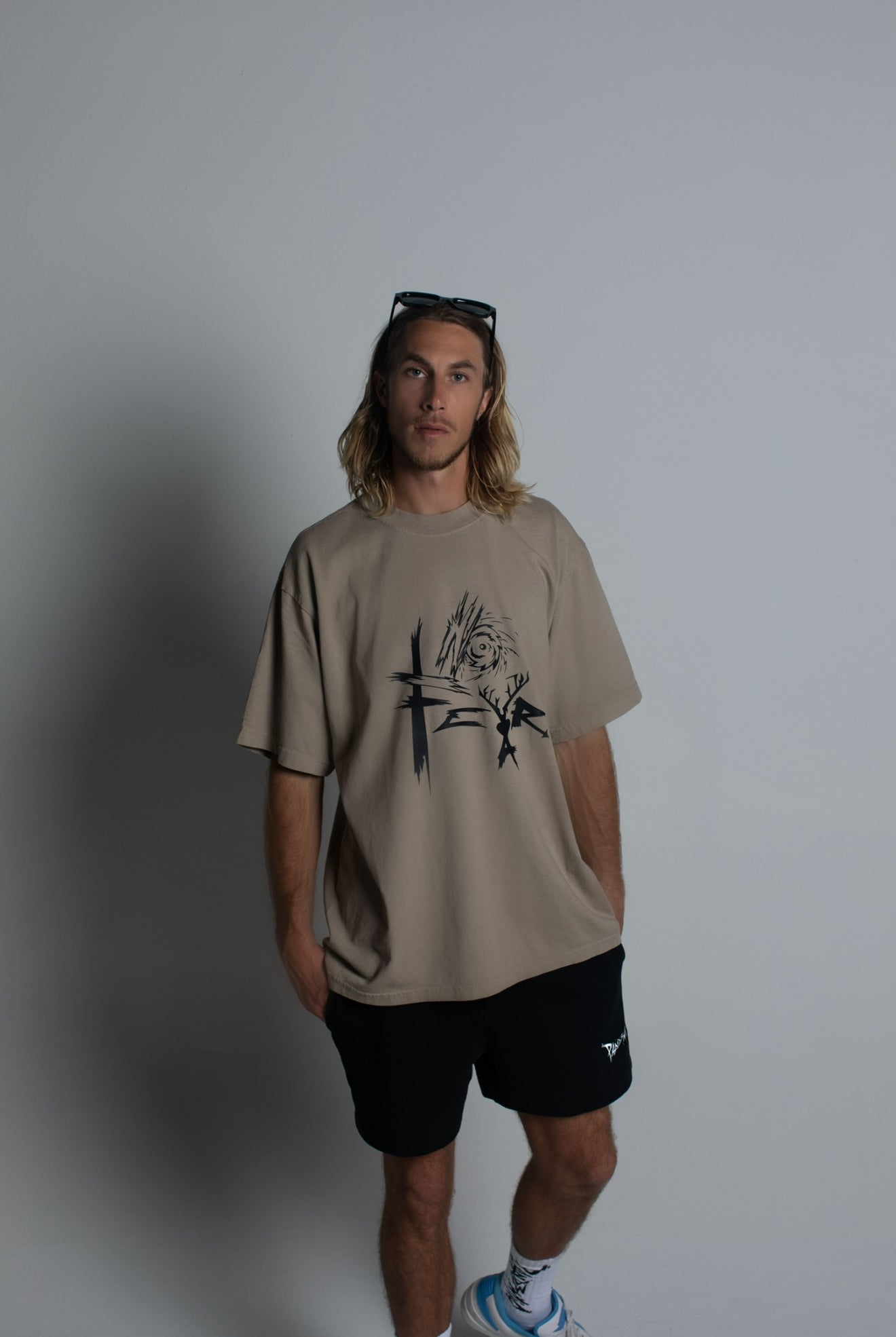 Pandemic No Fear T-Shirt in Sand