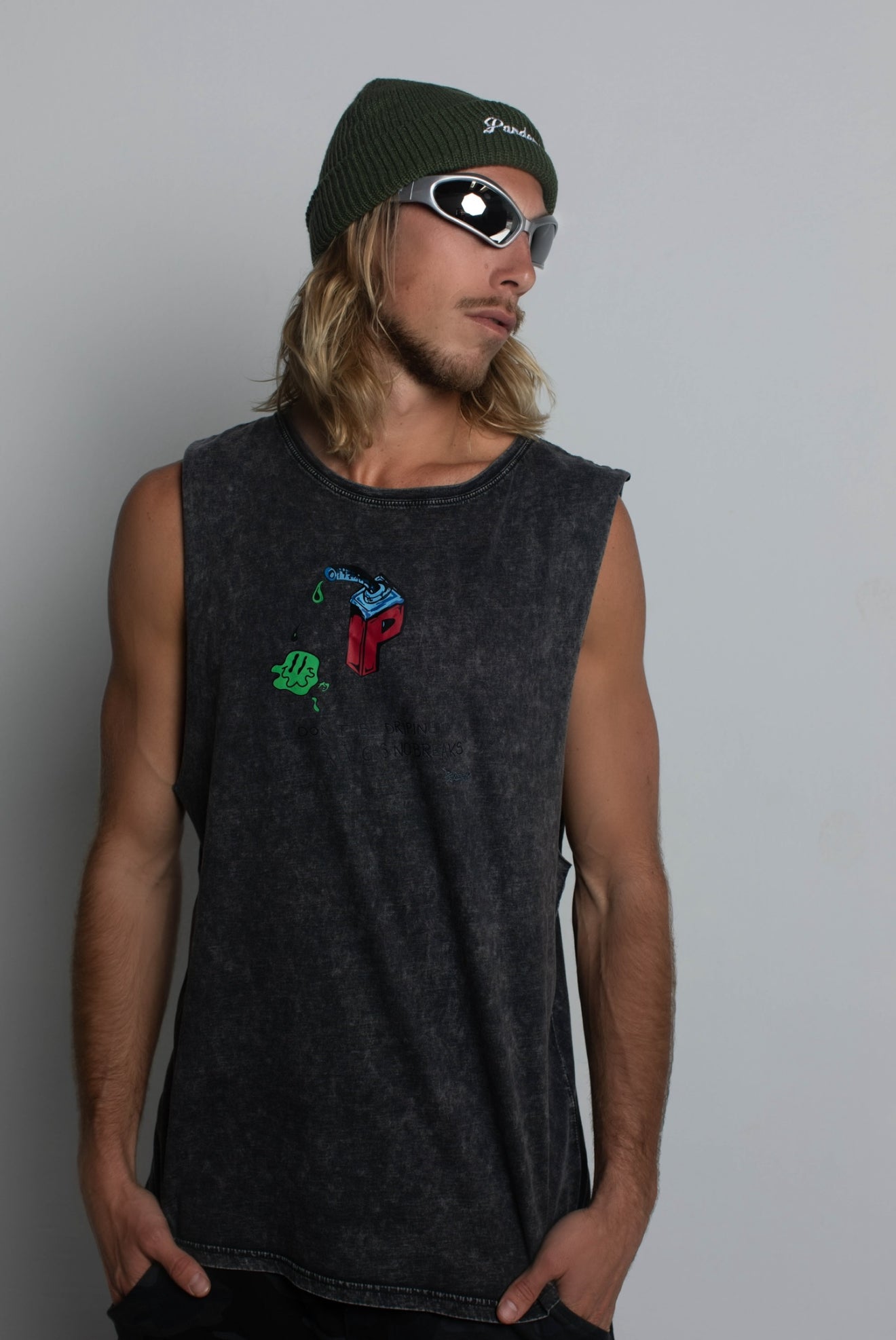 All Gas No Breaks Tank Top in Ash