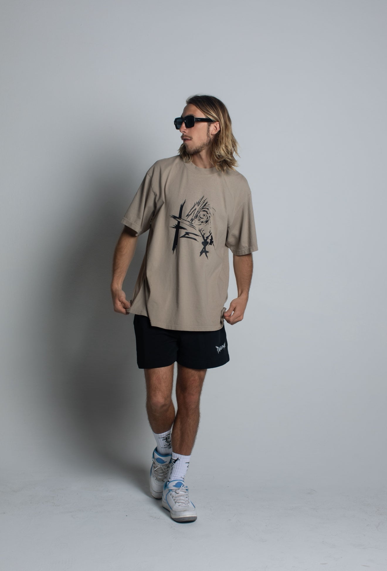 Pandemic No Fear T-Shirt in Sand