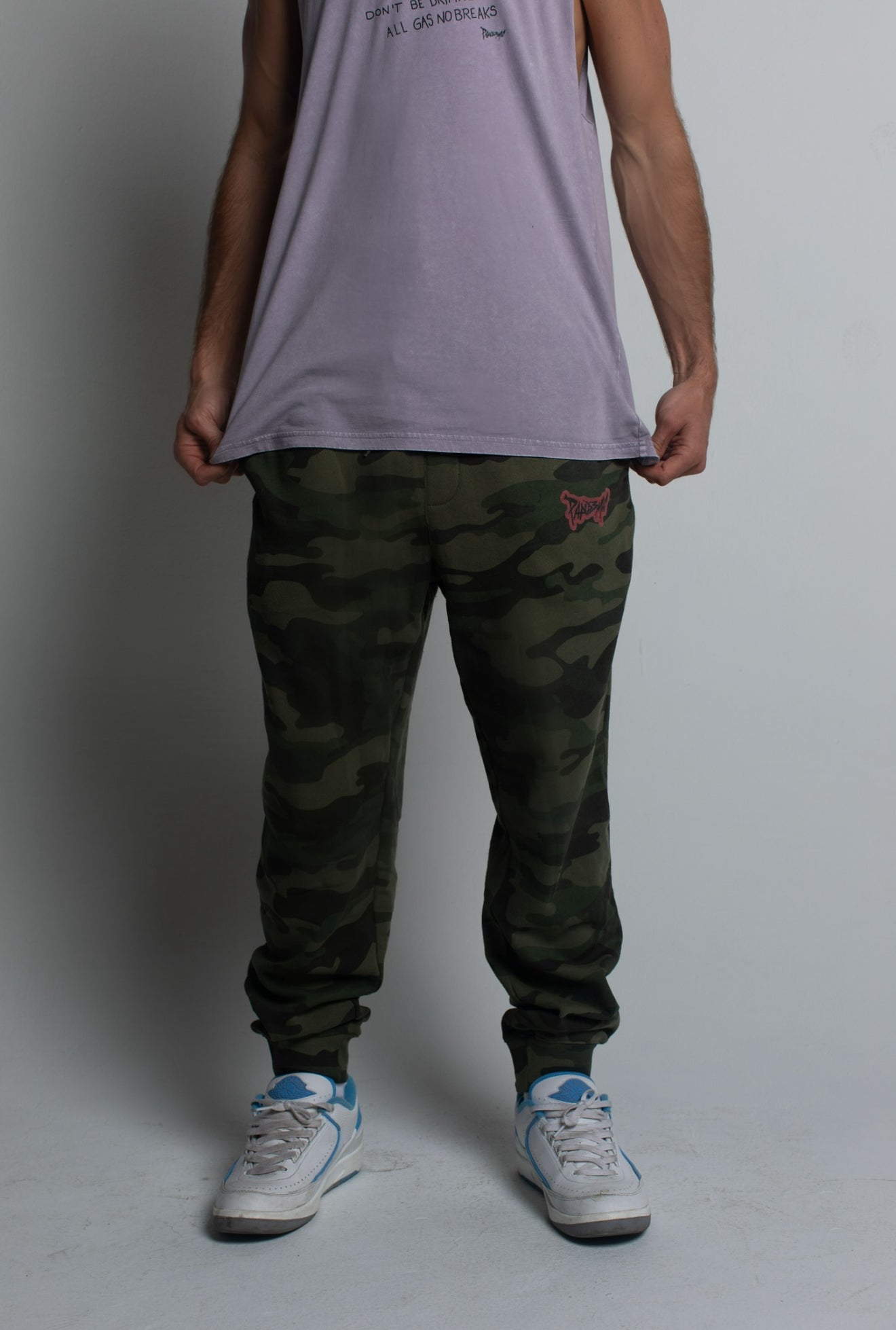 No Fear Camo Joggers in Olive