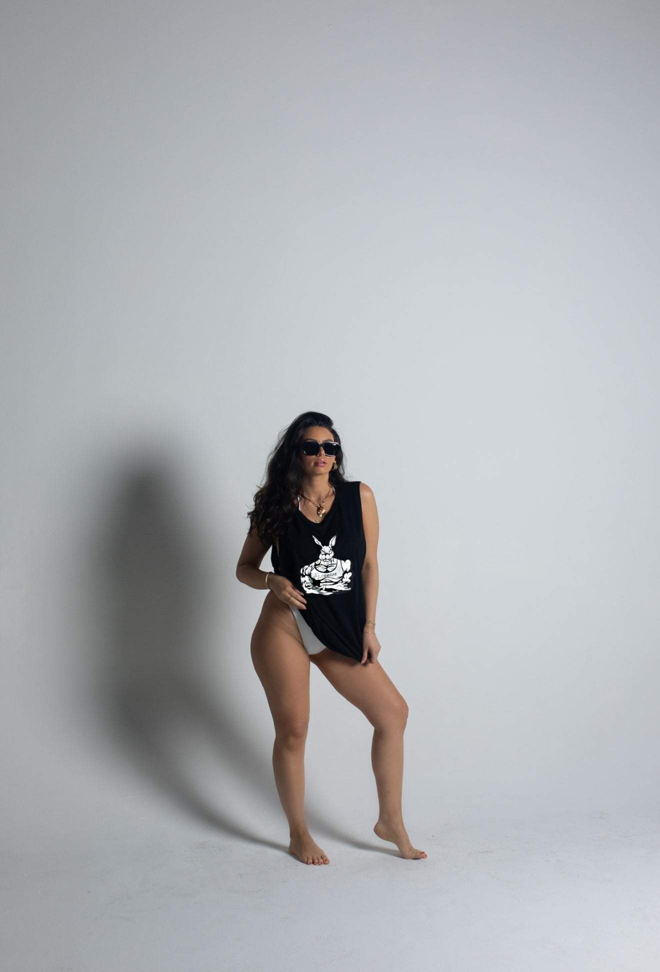 Sedona Jack Rabbit Tank Top in Noir