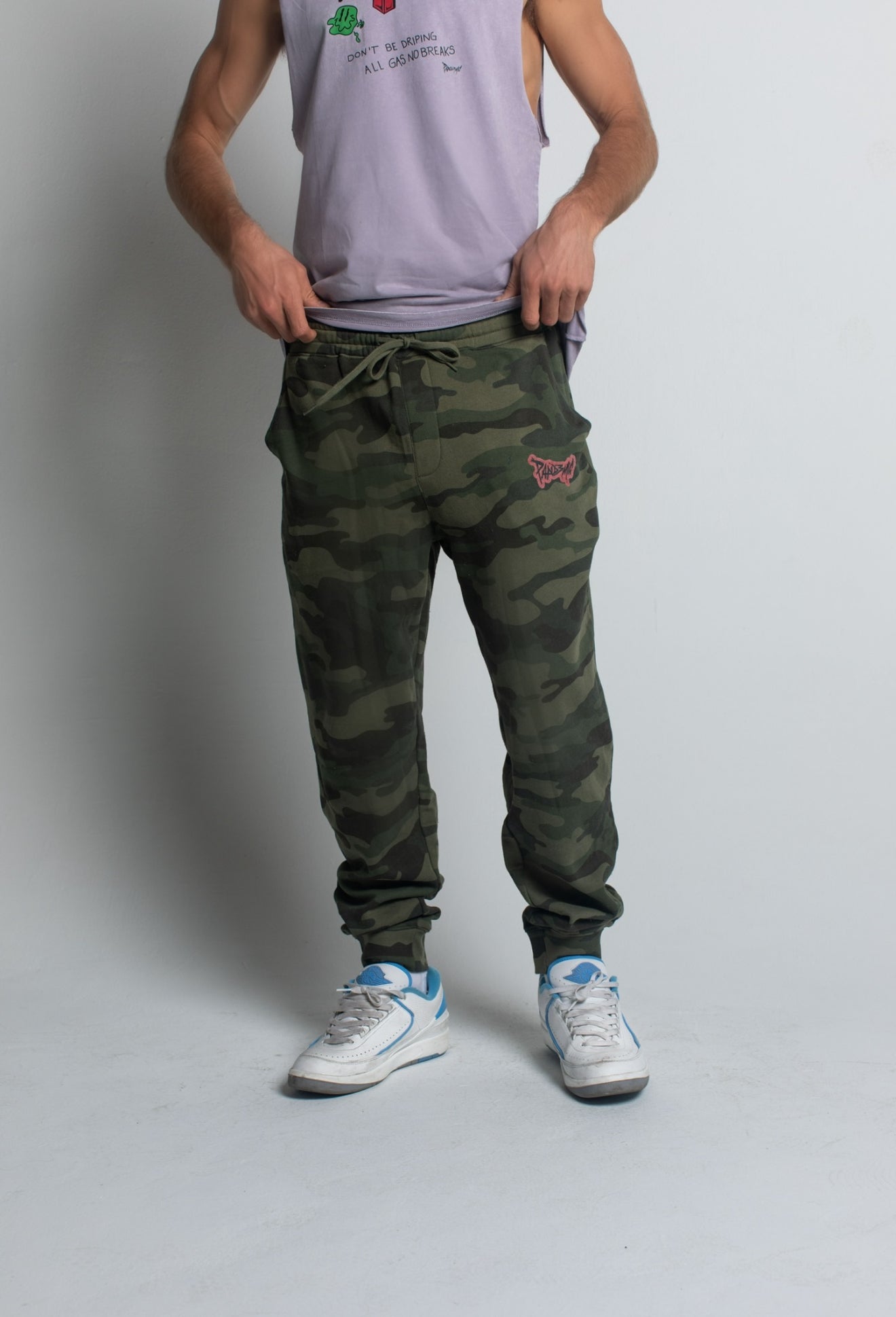 No Fear Camo Joggers in Olive