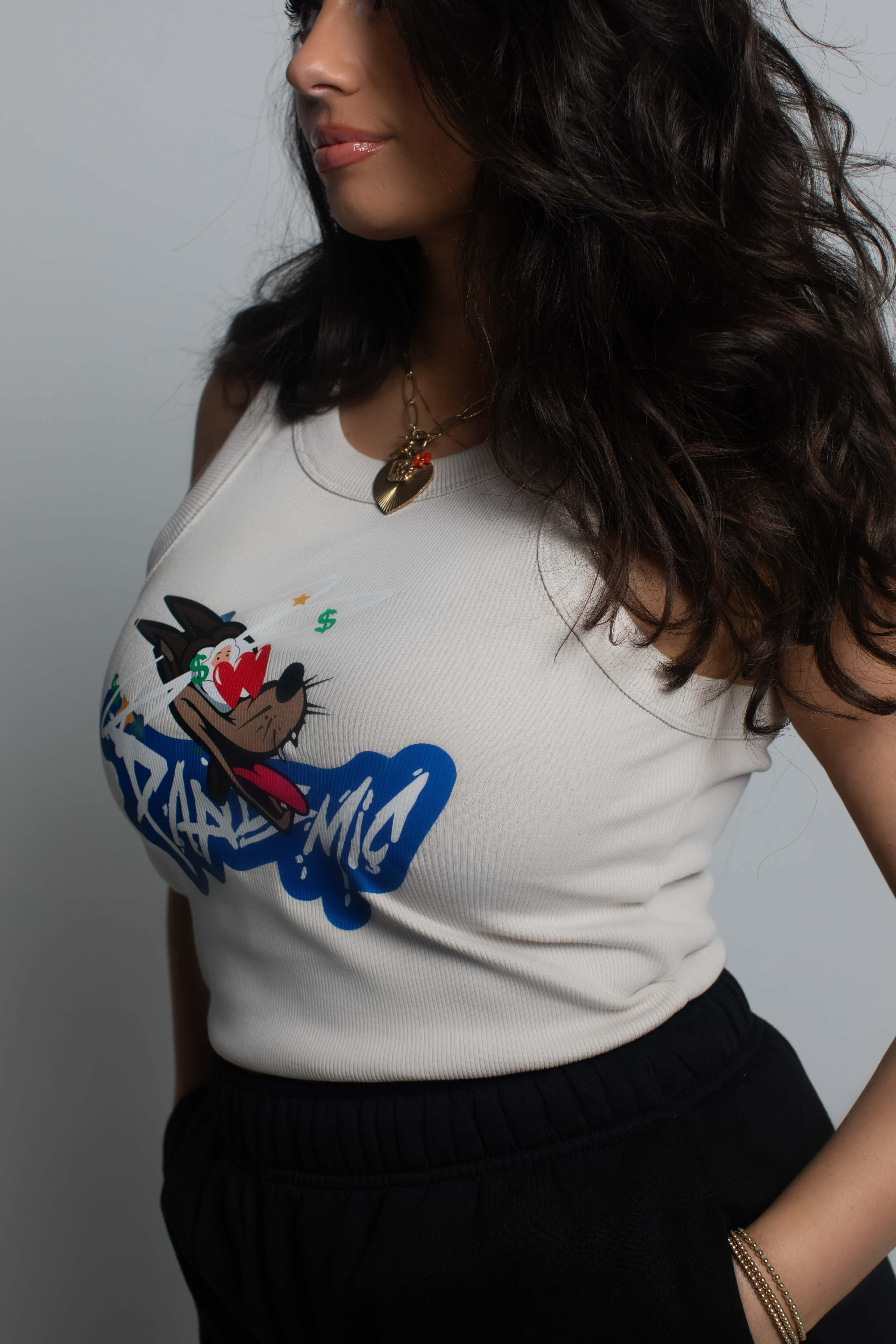 No Fear Organic Rib Tank in Bone