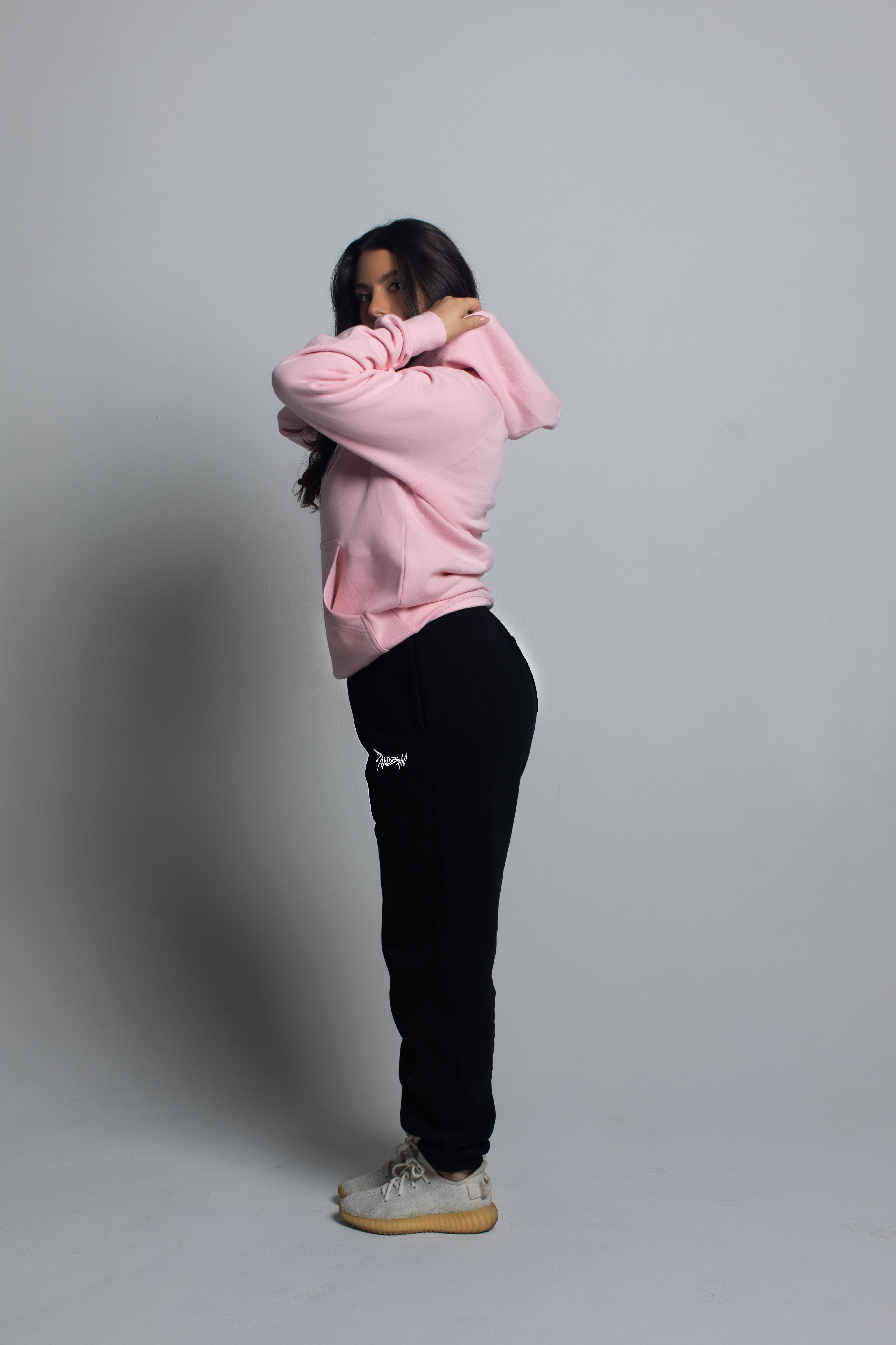 Bourbon Ape Lightweight Hoodie in Light Pink
