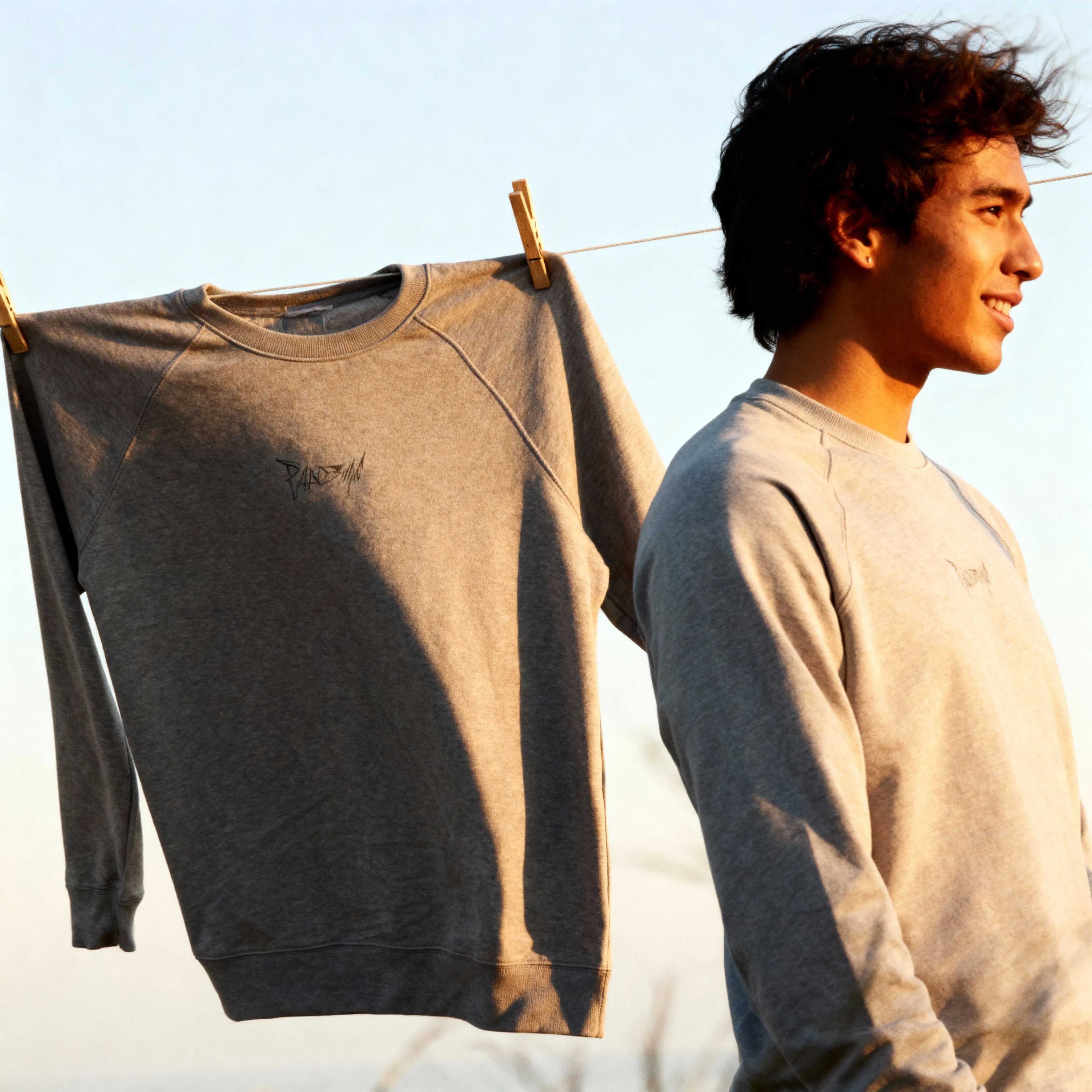 Loopback Terry Crewneck Sweatshirt in Bone