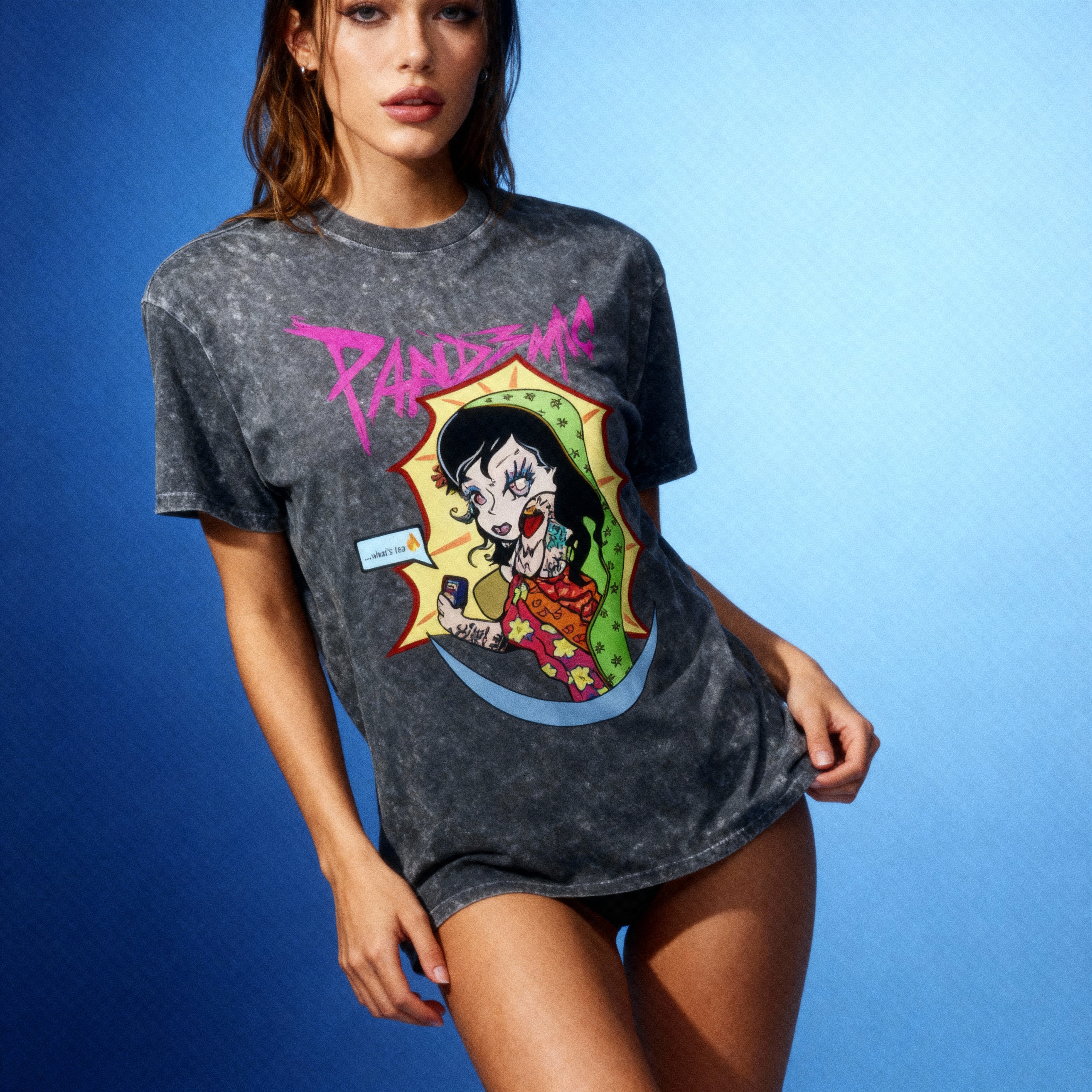 Lupita Gone Wild Stone Wash Heavy Tee