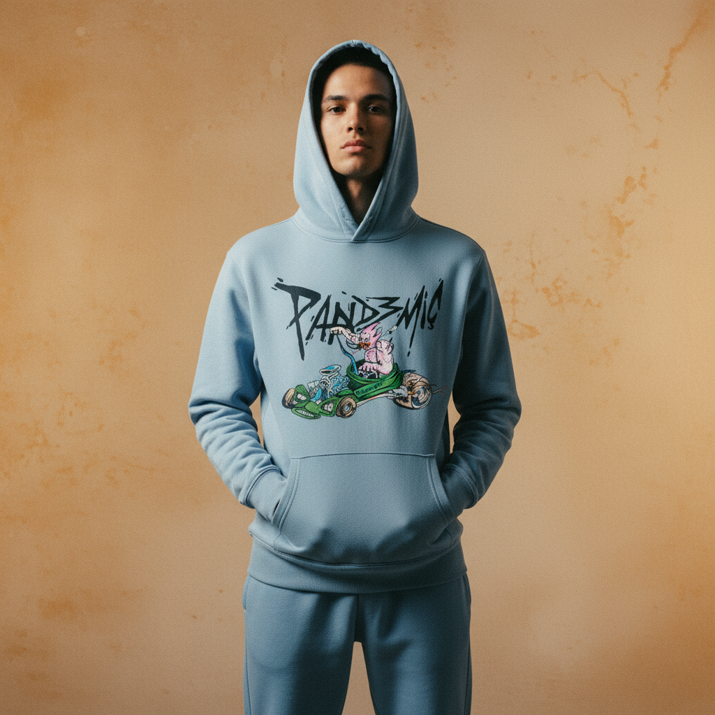 Muscle Hot Rod Hoodie in Powder