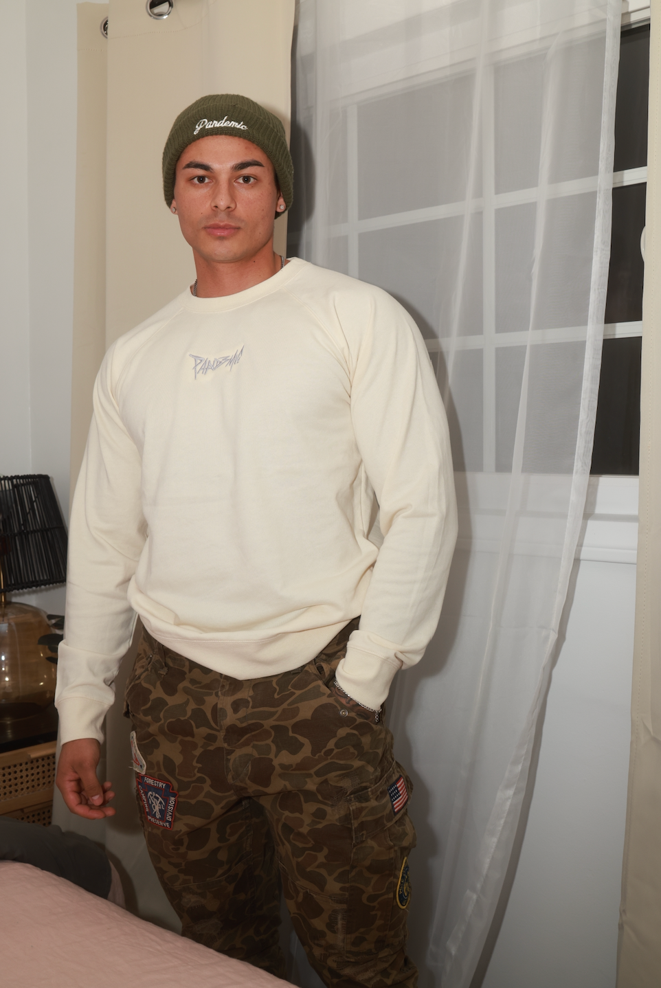 Loopback Terry Crewneck Sweatshirt in Bone