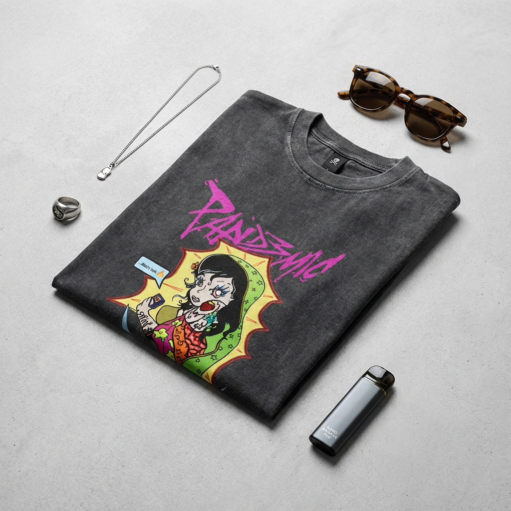 Lupita Gone Wild Stone Wash Heavy Tee